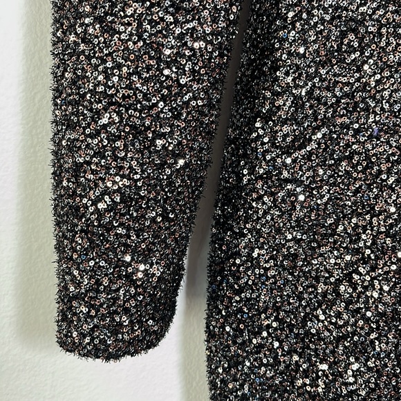 Scotch & Soda Sequins Mini Dress Long Sleeve V-Neck Sheath Sparkle Mini size 34 - Picture 12 of 16